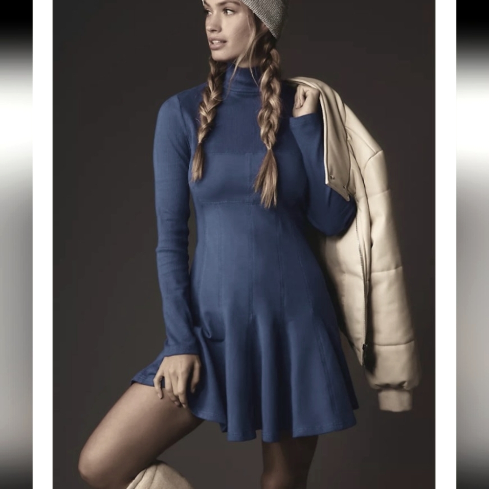 Daily Practice Long Sleeve Mini Swing Dress Anthropologie
